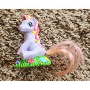 Vintage My Little Pony G3 Scootaloo Christmas Ornament Purple Pony Flower 3 Inch